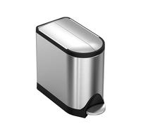 simplehuman CW1899 cubo mariposa con pedal, acero inoxidable cepillado, 10 L