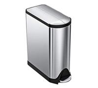 simplehuman CW2017 cubo de reciclaje mariposa, acero inoxidable cepillado, 40 L (20/20)