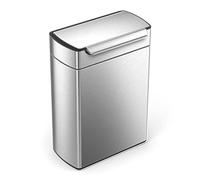 simplehuman CW2018 cubo reciclaje con touch-bar, acero inoxidable cepillado, 48 L (24/24)