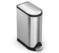 simplehuman CW2058 cubo mariposa con pedal, acero inoxidable cepillado, 18 L