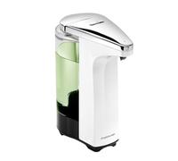 simplehuman ST1018 dosificador con sensor de 237 ml, dispensador de jabón automático, plástico blanco