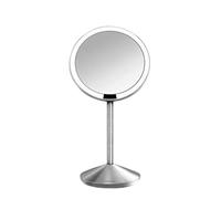 simplehuman ST3004 espejo plegable con sensor, acero inoxidable cepillado