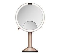 simplehuman Trio Sensor Espejo, Acero Inoxidable, Oro Rosa, 20 cm