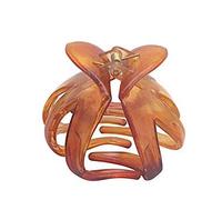 SimpleLife Las Mujeres Pulpo Garra Pinza de Pelo Accesorio de Horquilla diseño Curvo Forma de corazón Mango(Color de Carey)