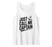 Simplemente llámame capitán Humor Divertido de Marinero náutico Camiseta sin Mangas