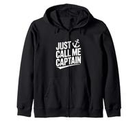 Simplemente llámame capitán Humor Divertido de Marinero náutico Sudadera con Capucha