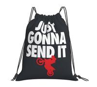 ¡Simplemente Lo Voy A Mandar! - Demostración Familiar De Motocross Unisex Mochila De Cuerdas Plegable Bolsa De Gimnasio Ajustable Mochila Con Cordón Para Voleibol Natación Baloncesto