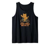 Simplemente rodar con Ella Linda Bicicleta para Gatos Camiseta sin Mangas