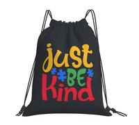 Simplemente Sé Amable Hombre Mujer Mochilas Deportiva Gran Capacidad Mochila Con Cordón Ajustable Bolsa De Gimnasio Para Playa Fútbol Yoga