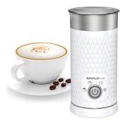 SIMPLETASTE Espumador de Leche Eléctrico 4 en 1, Espumador Automático para Leche Caliente y Fría, Calentador de Leche y Preparador de Chocolate Caliente, Ideal para Hacer Latte, Macchiato y Cappuccino