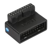 SIMPLETEK - Adaptador de cabecera USB 3.0 de 90 grados - Conector interno de 19 pines con muesca hacia abajo (PH19B)