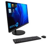 Simpletek All in One AiO 24" FHD Core i5 hasta 3,1 GHz Windows 11 8 GB RAM 240 GB SSD | Base de Carga inalámbrica LED RGB Kit ratón Teclado Webcam PopUp Altavoces estéreo Integrados PC Ordenador casa