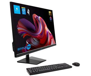 Simpletek All in One AiO 27" Full HD Core i7 hasta 3,6 GHz Windows 11 Pro | 8GB RAM 480GB SSD | Kit Mouse Teclado Webcam PopUp Altavoces estéreo integrados Fijo Ordenador Casa Trabajo Empresa Oficina