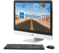 SIMPLETEK All in One AiO Touch Screen | 22" Full HD Core i3 3120M 2.5GHz Windows 10 Pro | 8GB RAM SSD 120GB | Webcam Pantalla táctil Speaker internos + Ratón y teclado inalámbrico | Ordenador de
