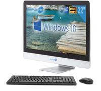SIMPLETEK All in One AiO Touch Screen | 22" Full HD Core i7 2600S 2.8GHz Windows 10 Pro | 4 GB RAM SSD 240 GB | Webcam pantalla táctil Speaker internos + ratón y teclado inalámbrico | Ordenador de