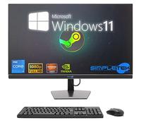 SIMPLETEK - All in One i7 10° Gen AiO 27" Windows 11 Pro 32GB RAM SSD 2TB con GPU GTX1650 4GB WiFi6 + BT 5.2 + Webcam | Ideal para edición/juegos
