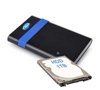 SIMPLETEK - Disco duro HDD 1TB SATA III + Caja externa de 2,5" USB 3.2 Gen1, GS-15U3, cable de 20 cm, 6 Gbps