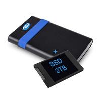 SIMPLETEK - Disco duro SSD 2TB SATA III + Caja externa de 2,5" USB 3.2 Gen1, GS-15U3, cable de 20 cm, 6 Gbps
