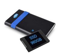 SIMPLETEK - Disco duro SSD 960 GB SATA III + Caja externa de 2,5" USB 3.2 Gen1, GS-15U3, cable 20 cm, 6 Gbps