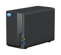 SIMPLETEK - Dispositivo de almacenamiento en red NAS de 2 bahías con doble ranura SATA HDD de 3,5" - SSD de 2,5", Gigabit Ethernet LAN, copia USB, 2GB DDR4