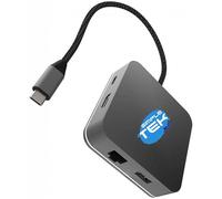 SIMPLETEK -Estación de acoplamiento USB-C compatible con MacBook Dell Lenovo HP Samsung Asus| HDMI+USB 3.0+USB-C Power Delivery 87W+HDMI 4K/FHD+LAN Gigabit