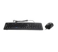 SIMPLETEK - Kit de teclado y ratón de escritorio USB - Pegatinas de disposición inglés del Reino Unido (QWERTY) preaplicadas - Ergonómico - Universal - Plug & Play