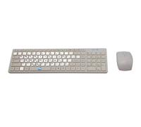 SIMPLETEK - Kit de teclado y ratón inalámbricos con pegatinas griegas QWERTY ya aplicadas, color blanco, compatibilidad universal