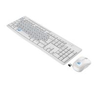 SIMPLETEK - Kit Ratón Teclado Inalámbrico Silencioso Con Pegatinas QWERTY SA