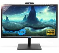 SIMPLETEK Monitor de 22" Full HD Webcam integrada Altavoces integrados Panel WLED | VESA 100x100 mm HDMI VGA Audio-in 3,5mm | Oficina Hogar Escuela