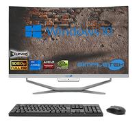 SIMPLETEK - Ordenador todo en uno con pantalla curva de 24 pulgadas Core i7, tarjeta gráfica RX550, 4 GB, Windows 10, 16 GB de RAM, SSD de 960 GB, para trabajar y jugar