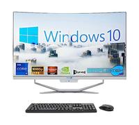 SIMPLETEK Ordenador todo en uno de 27" curvo | Procesador Intel i9 10 Gen | Tarjeta gráfica GT710 1GB | Windows 10 | 16GB RAM 480GB SSD | Ideal para gráficos, juegos, trabajo