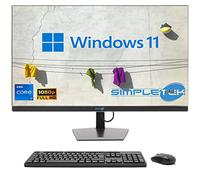 SIMPLETEK - PC All in One 24" FHD Core i7 Hasta 3.60GHz Windows 11 | 8GB RAM SSD 120GB | Webcam integrada HDMI - Ratón y teclado incluidos