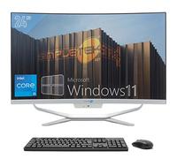 SIMPLETEK PC All in One 24" Full HD Curvo Core i5 hasta 3,30 GHz Windows 11 Pro 16 GB RAM SSD 480 GB Webcam 1080p WiFi5 BT HDMI ordenador fijo Aio casa escuela trabajo