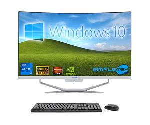 SIMPLETEK - PC All in One con pantalla curva de 27 pulgadas, Core i7, tarjeta gráfica RX550, 4 GB, Windows 10, 16 GB de RAM, SSD de 960 GB, para trabajar y jugar