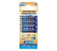 SIMPLETEK - Pilas AAA Mini Stilo Alcaline LR03 1,5 V no recargables, Baterías (Blister de 8 pilas)