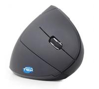 SIMPLETEK - Ratón vertical inalámbrico ergonómico de 6 botones, resolución seleccionable hasta 1600 DPI, receptor USB, color negro