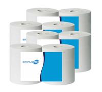 SIMPLETEK - Rollo de papel Milleusi 120 m - gofrado 2 capas - pura celulosa | Alta absorción - Ecolabel | Paquete de 8 rollos