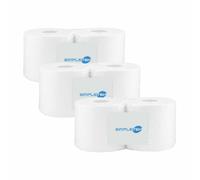SIMPLETEK - Rollo de papel Milleusi - gofrado 2 capas pura celulosa | Alta Absorbencia - Ecolabel | Paquete de 6 rollos