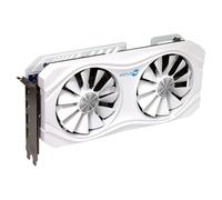 SIMPLETEK - Tarjeta gráfica profesional/gaming blanca 16 GB GDDR6, doble ventilador 100 mm, 3 x DisplayPort2 .0 + HDMI 2.0, PCIe 4.0 x16, diseño compacto de doble ranura