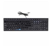 SIMPLETEK - Teclado KB216 USB con cable | Pegatinas Layout Griego GR QWERTY | Compatible con PC de sobremesa | Color Negro
