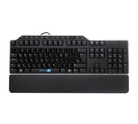 SIMPLETEK - Teclado multimedia USB - Pegatinas de disposición QWERTY KR (coreano) preaplicadas - Teclas de volumen y teclas de acceso directo - Hub USB de 2 puertos - KB522