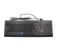 SIMPLETEK - Teclado USB con cable Slim Universal + Pegatinas QWERTY japonesas preaplicadas - Color negro