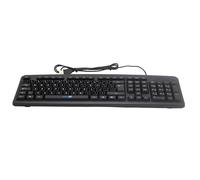 SIMPLETEK - Teclado USB con cable universal con kit de adhesivos para disposición en inglés de EE. UU. (QWERTY) - Diseño estándar - Plug & Play
