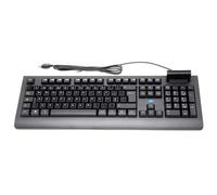 SIMPLETEK - Teclado USB con lector de tarjetas inteligentes CNS integrado - Pegatinas para disposición QWERTY Portugués PT preaplicadas - para tarjeta sanitaria