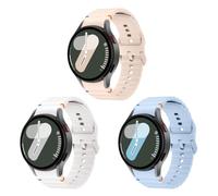 SimpleThings Brazalete deportivo de silicona para Galaxy Watch 7 40 mm 44 mm, pulsera ajustable para Samsung Galaxy Watch 6/5/4/6 Classic/4 Classic/5 Pro Work Out hombres mujeres