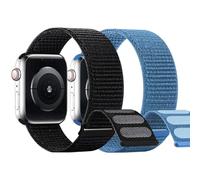 SimpleThings Compatible con correas de Apple Watch para niños, gancho y bucle de nailon para muñecas pequeñas, compatible con iWatch Series 7/6/5/4/3/2/1/SE 38/40 41/42/44/45 mm, S, Sin piedras