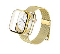 SimpleThings Compatible con Milanaise Apple Watch Serie 10 9 8 7 6 5 4 SE con funda, lazo magnético de metal con funda protectora para iWatch 46/45/44/42/41/40 mm