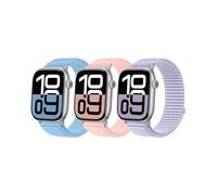 SimpleThings Correa deportiva de nailon compatible con Apple Watch, 46 mm, 45 mm, 44 mm, 42 mm, 41 mm, 40 mm, 38 mm, correa deportiva para iWatch Serie 10 9 8 7 6 5 4 3 2 1 SE Mujer Hombre