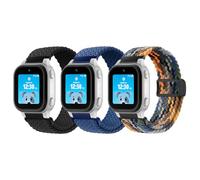 SimpleThings Correa trenzada compatible con AT&T amiGO Jr Watch, correas de nailon elásticas suaves con hebilla ajustable (negro/azul/vaqueros)