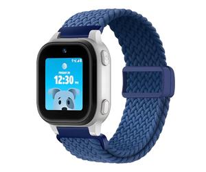 SimpleThings Correa trenzada compatible con AT&T amiGO Jr Watch, correas de nailon elástico suave con hebilla ajustable fácil (capa azul)